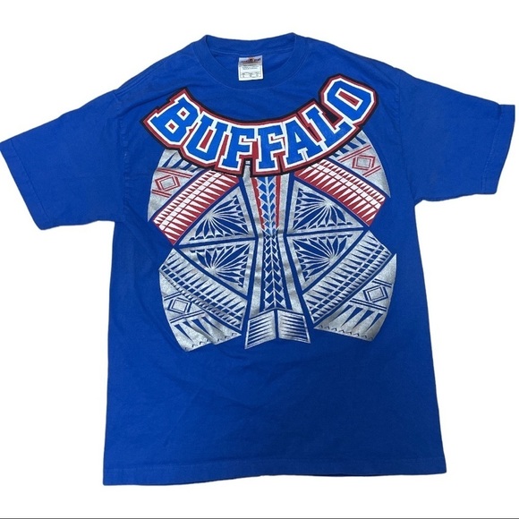 Retro Buffalo Bills Aztec mens large script fan gear unique colorful - Picture 1 of 7